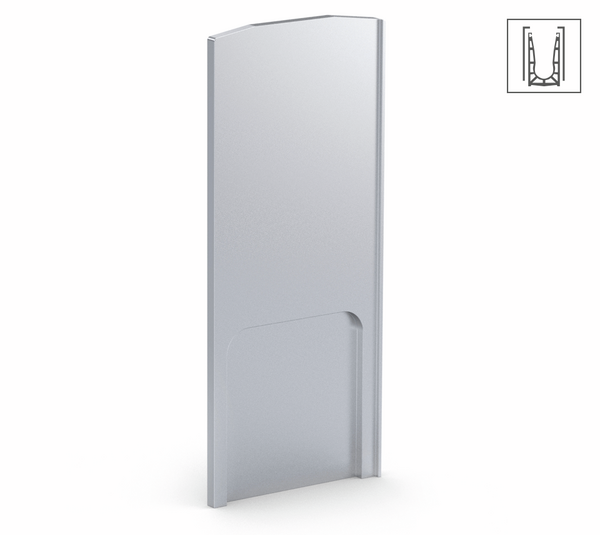 Embout VetroMount®, pour profilé latéral U, pour escalier