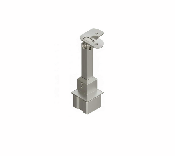 Handrail support top mount, 90° height adjustable