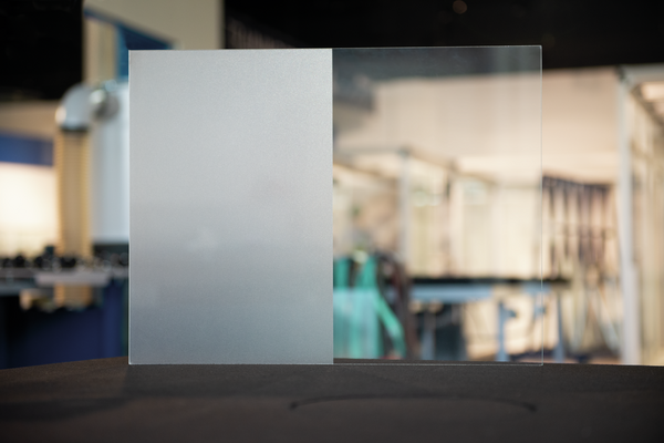 Film in sandblasted look
