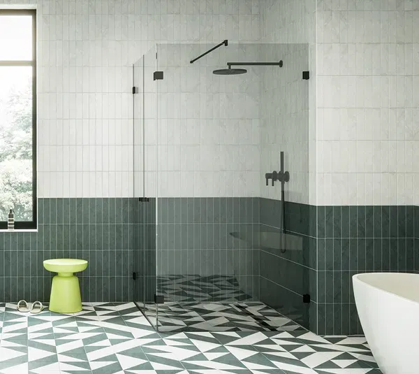 Shower door hinge Juna®, glass-glass 180°