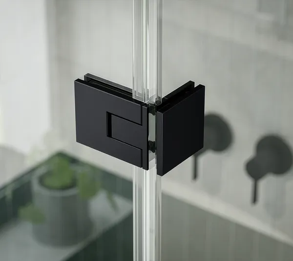 Shower door hinge Juna®, glass-glass 180°