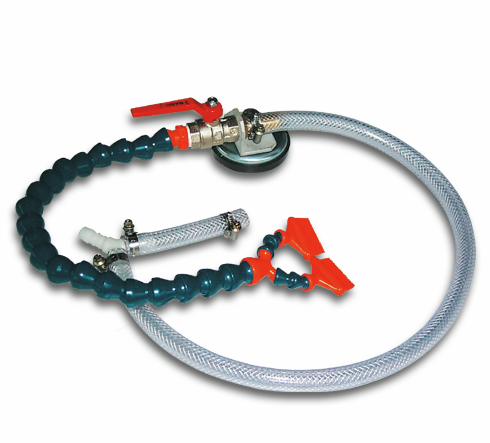 Flexible Wasserzuführung mit Magnetfuß