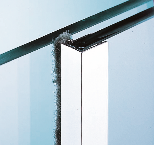 Brush draught excluder, Freeslide system, 6 mm