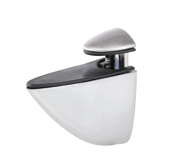 Glass-wooden shelf support, oval