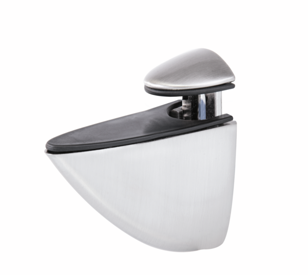 Glass-wooden shelf support, oval