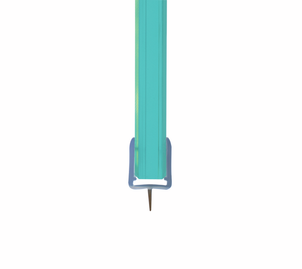 Shower door seal with lower sealing lip