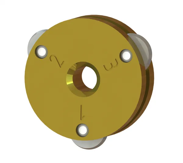Silberschnitt® Rosette mit 3 HM-Schneidrädchen