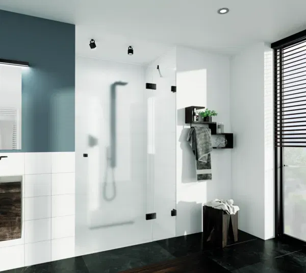 Bisagra Juna® para puerta de ducha, vidrio-vidrio 180° para sauna