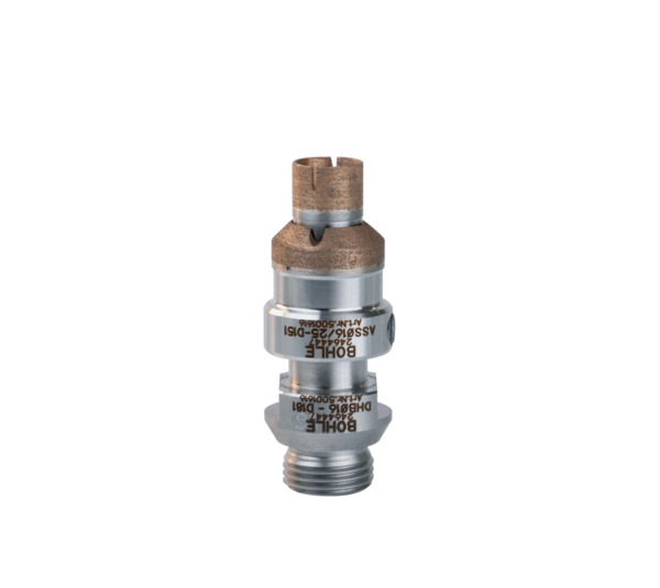 Industrial diamond hollow drill with countersink ring