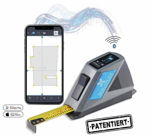 Aufmaß-Set mit digitalen Rollmeter Solaflex