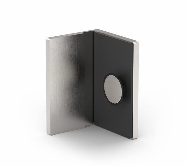 Angle connector Madrid FM, glass-wall 90°, inwards