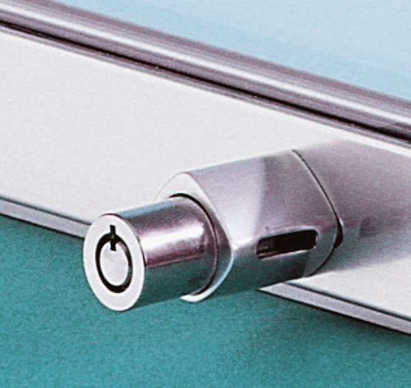 Plunger lock, 6 mm glass