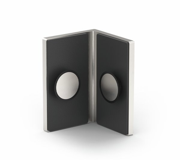 Angle connector Madrid FM, glass-glass 90°